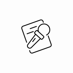 reporter script icon sign vector