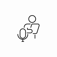 speech audio recorder icon sign vector