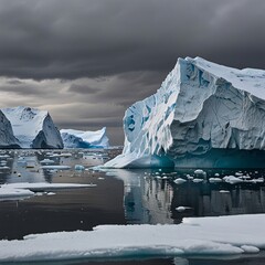 iceberg view against cloud