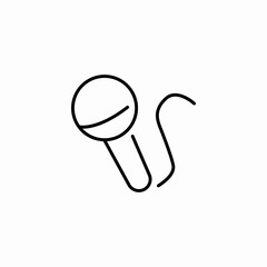wired microphone tool icon sign vector