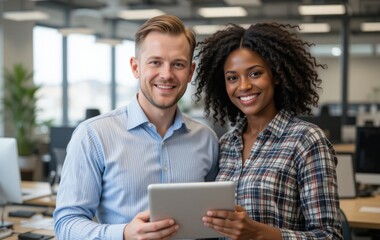 Businesspeople in the company taking care of business 