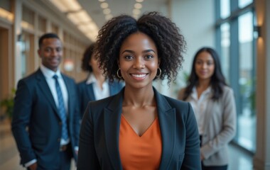 Businesspeople in the company taking care of business 