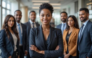 Businesspeople in the company taking care of business 