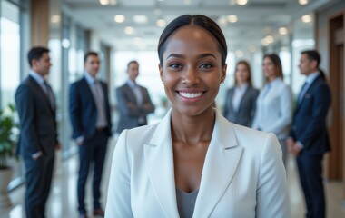 Businesspeople in the company taking care of business 