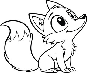 vector illustration of cartoon cat