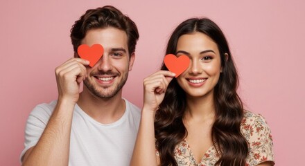 Smiling and happy loving couple