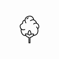 cotton plant icon sign vector