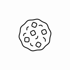 crispy cookie icon sign vector