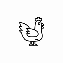 farm chicken icon sign vector