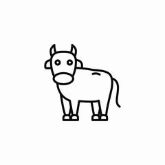 farm cow icon sign vector