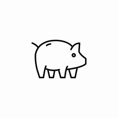 farm pig icon sign vector