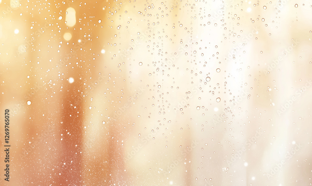 Aufkleber soft golden background with light bokeh and subtle sparkle effects.