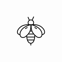 large bee icon sign vector