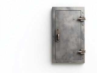A Sturdy Metal Bank Vault Door with Reinforced Bolts: A Symbol of Security and Protection for Its Valuable Contents