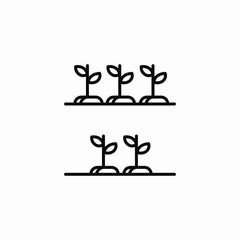 plant field icon sign vector