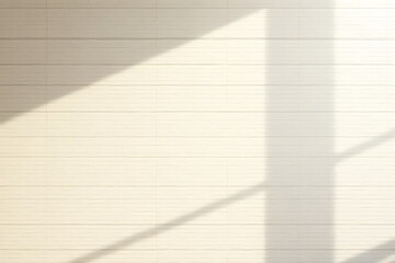 soft, minimalistic interior scene featuring light shadows cast on textured wall, creating serene and calming atmosphere. interplay of light and shadow adds depth and interest to space