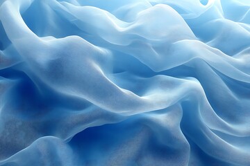 Obraz premium Close-up of a delicate light blue sheer fabric.