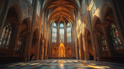 Fototapeta premium Gothic cathedral landmark high resolution hd picture