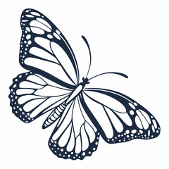 creative silhouette butterfly icon vector illustration
