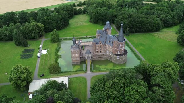 Drohne video von schloss merode Deutschland europa