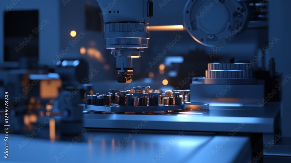 Poster robotic arm precision manufacturing tiny components