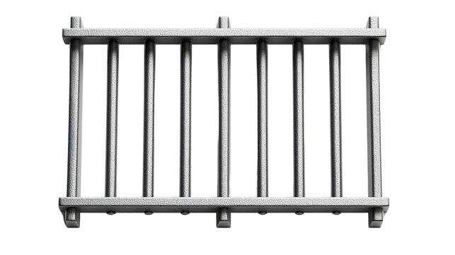 a Jail or prison metal bars isolated on a transparent background