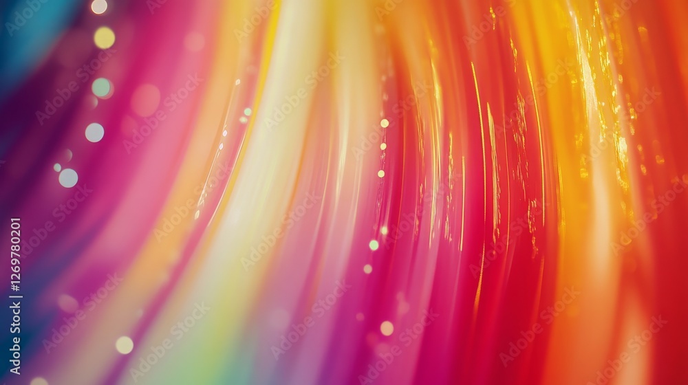 Poster bright abstract background with vertical multicolored blurred lines.