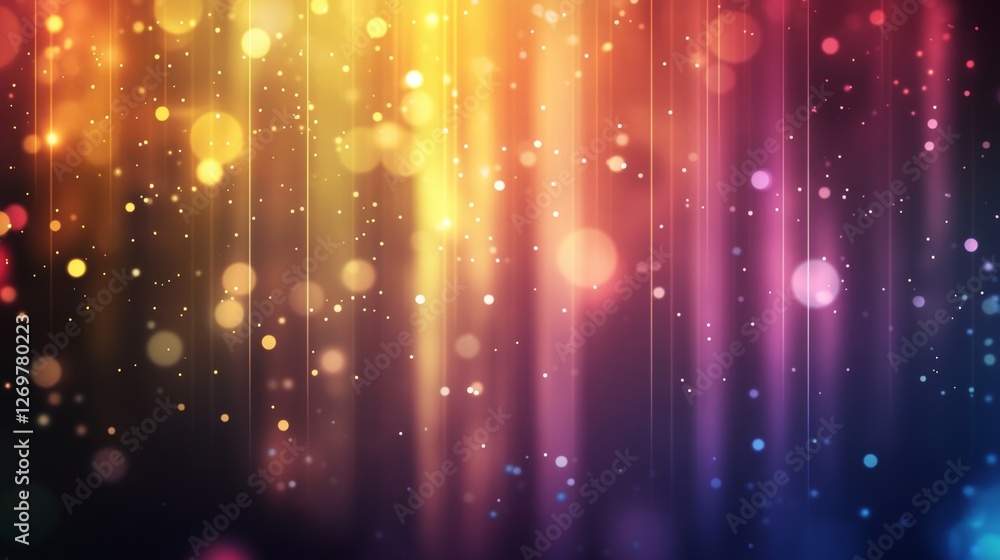 Poster bright abstract background with vertical multicolored blurred lines.