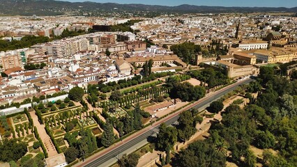 foto de drone de Alc&aacute;zar de los Reyes Cristianos C&oacute;rdoba Espa&ntilde;a europa
