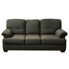 old sofa isolated on transparent background