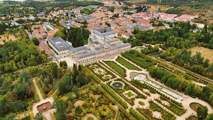 foto de drone de Palacio Real de La Granja de San Ildefonso España europa
