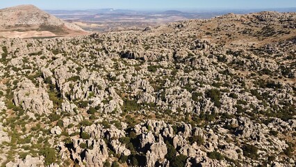 foto de drone de Paraje Natural Torcal de Antequera Málaga España europa