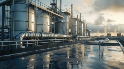 Obraz premium Desalination Plants: Facilities that convert seawater into fresh water