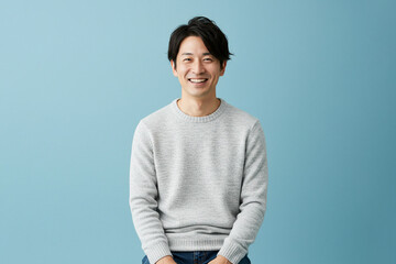 日本人男性のポートレート、30代、笑顔