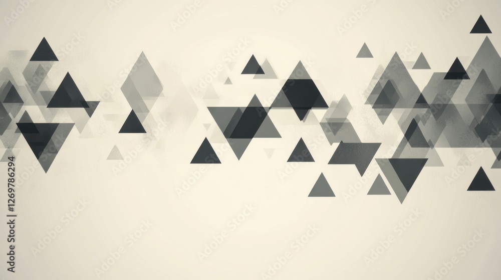 Aufkleber Abstract Geometric Design Featuring Overlapping Triangles