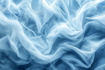 Obraz premium Close-up of a delicate light blue sheer fabric.