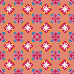 Fototapeta premium seamless floral pattern pink red color floor 