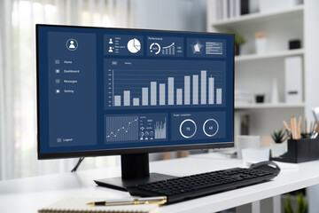 Business data dashboard provide brisk business intelligence analytic for marketing strategy planning