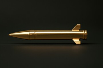 Unique golden key designed like a missile showcasing craftsmanship and creativity. Generative AI