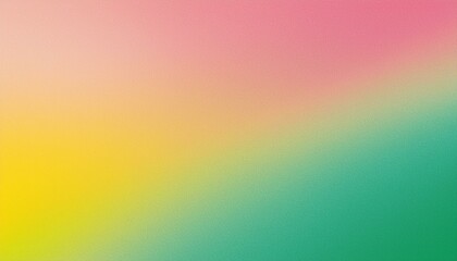Obraz premium pink yellow green pastel retro grainy gradient background