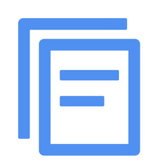 Public opinion Secretary blue outline icon pack