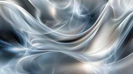 Fototapeta premium Abstract Silver Grey Swirling Wave Design