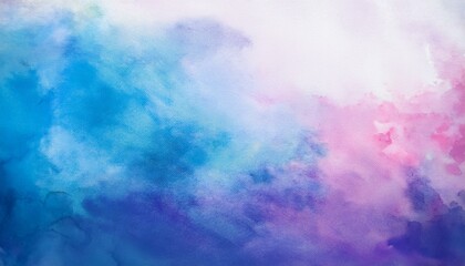 watercolor background in blue white pink and purple painting with cloudy distressed texture and marbled grunge soft fog or hazy lighting and pastel colors