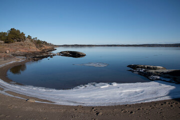 winter landscape with sea 
