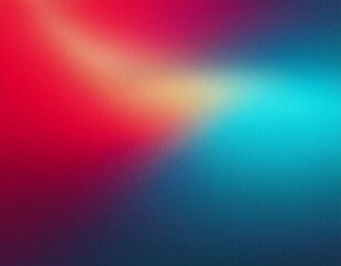 Obraz premium grainy noise texture background abstract red pink cyan blue vibrant color gradient banner poster cover backdrop design