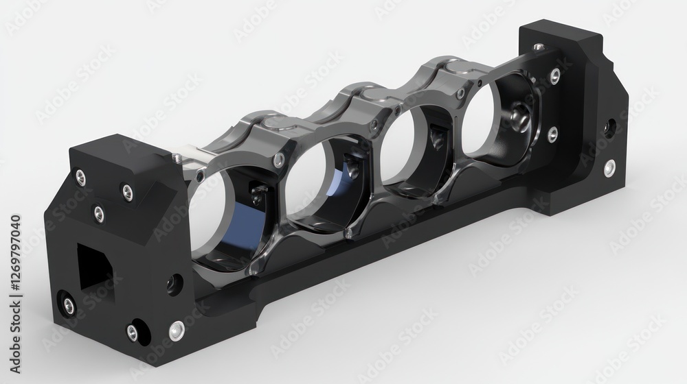 Aufkleber triple lens mounting assembly mechanical component