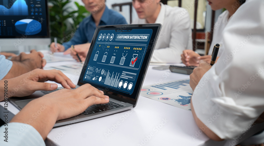 Poster customer satisfaction and evaluation analysis on brisk software computer for marketing strategy plan