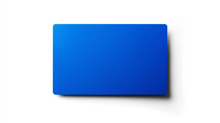 A blue, blank Visa card mockup, isolated on a white background, featuring a sleek design, 