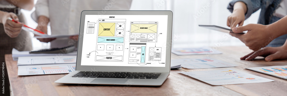 Poster website design software provide brisk template for online retail business and e-commerce