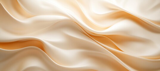 Obraz premium Elegant Flowing Peach Satin Light, Gentle, and Delicate Monochrome Abstract Pattern Texture